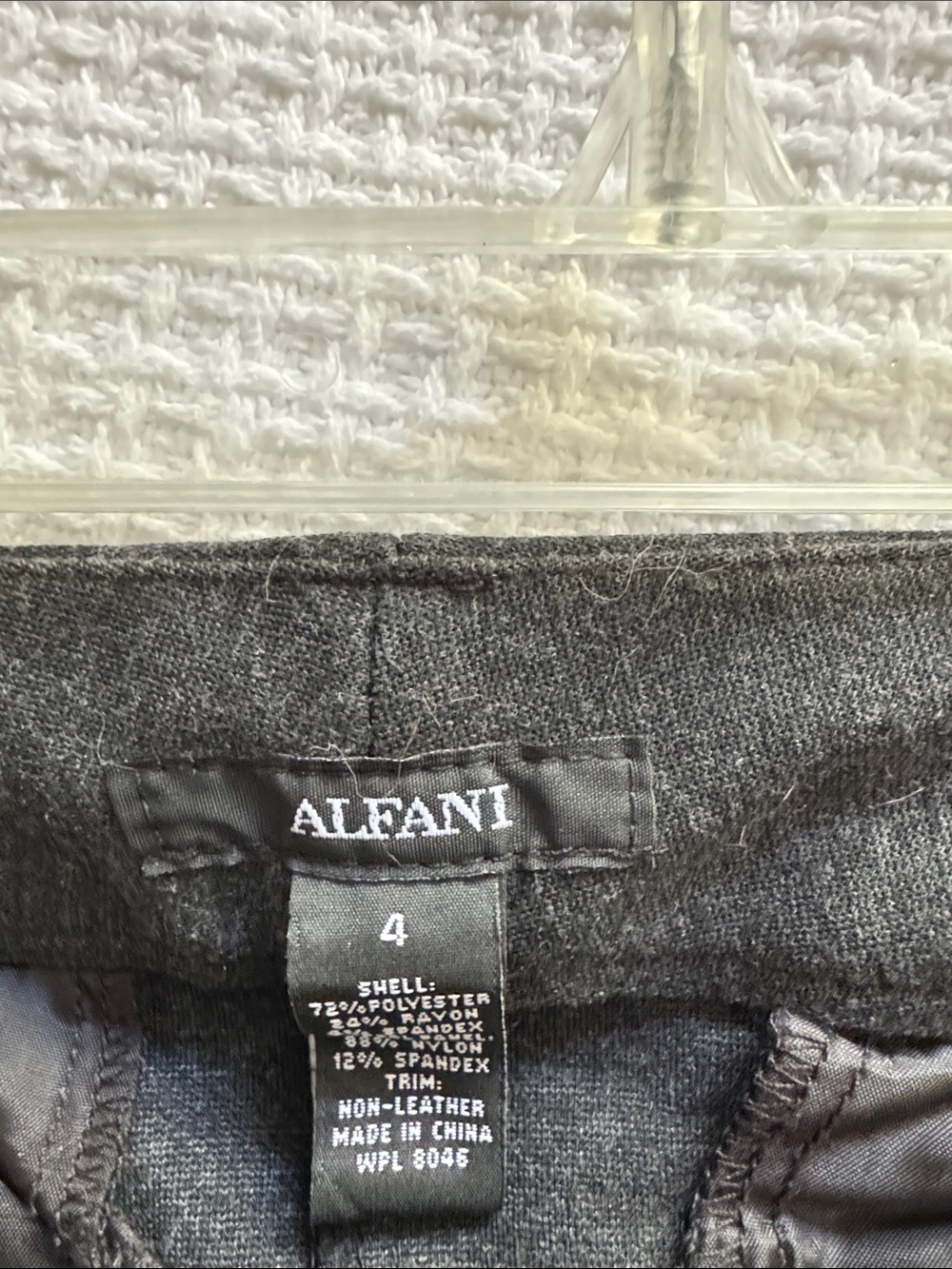 Alfani Dark Gray Women's Dress Pants - Picture 2 of 3